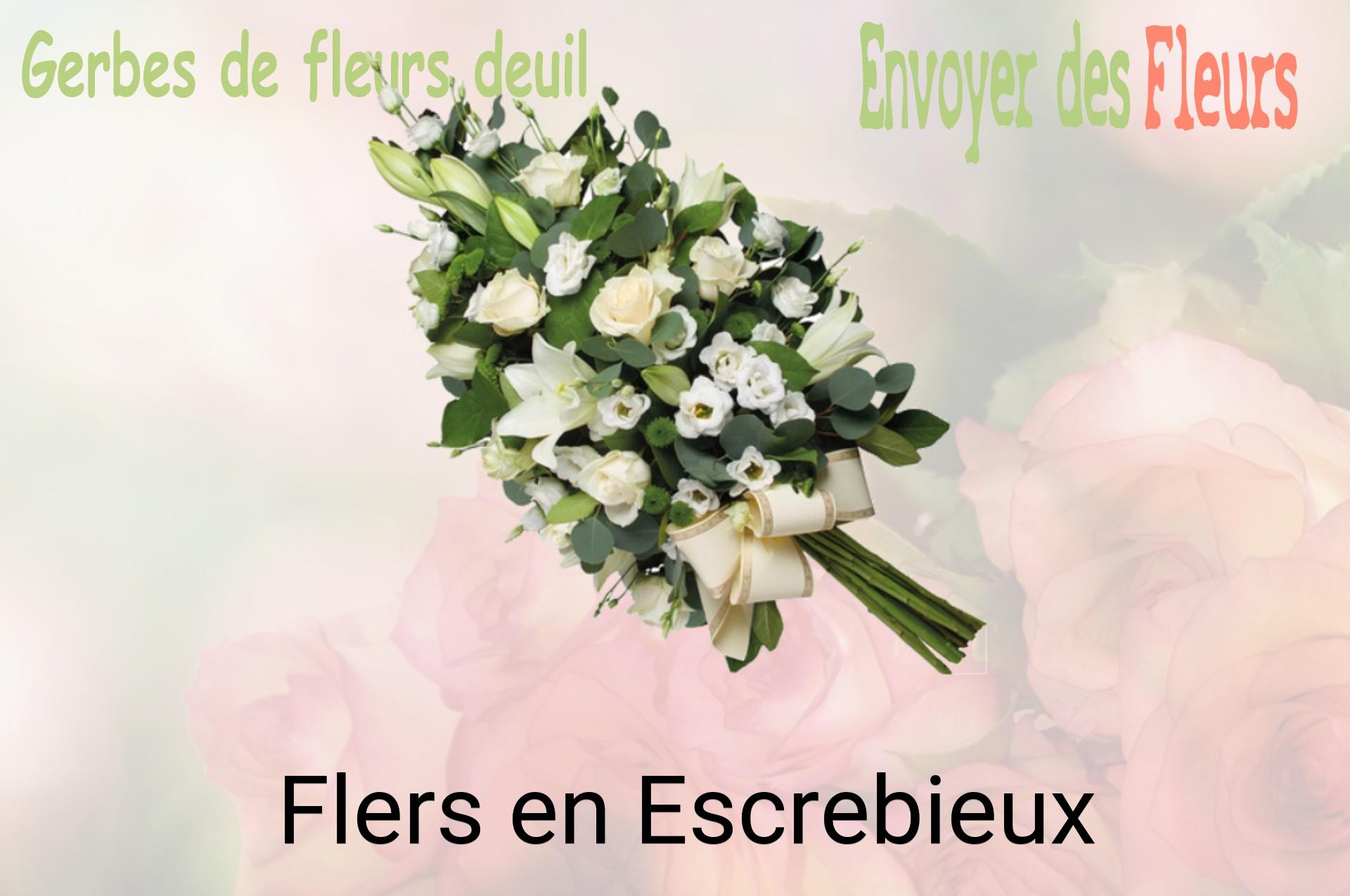 Gerbe de fleurs de deuil livrée à Flers-en-Escrebieux